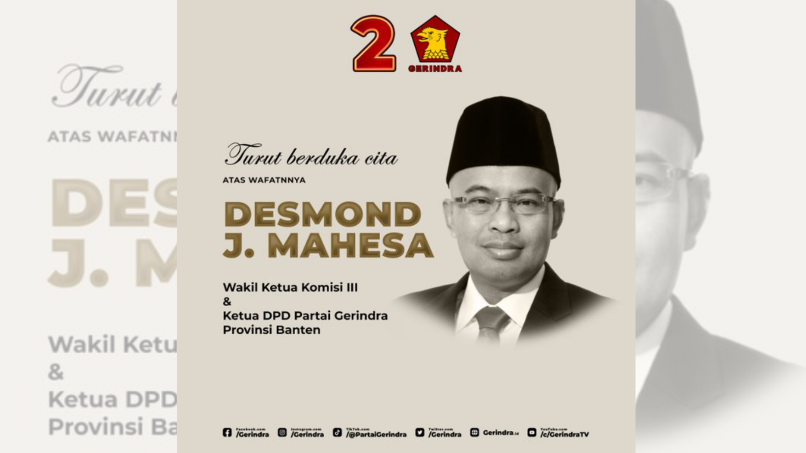 Politisi Partai Gerindra, Desmond J. Mahesa