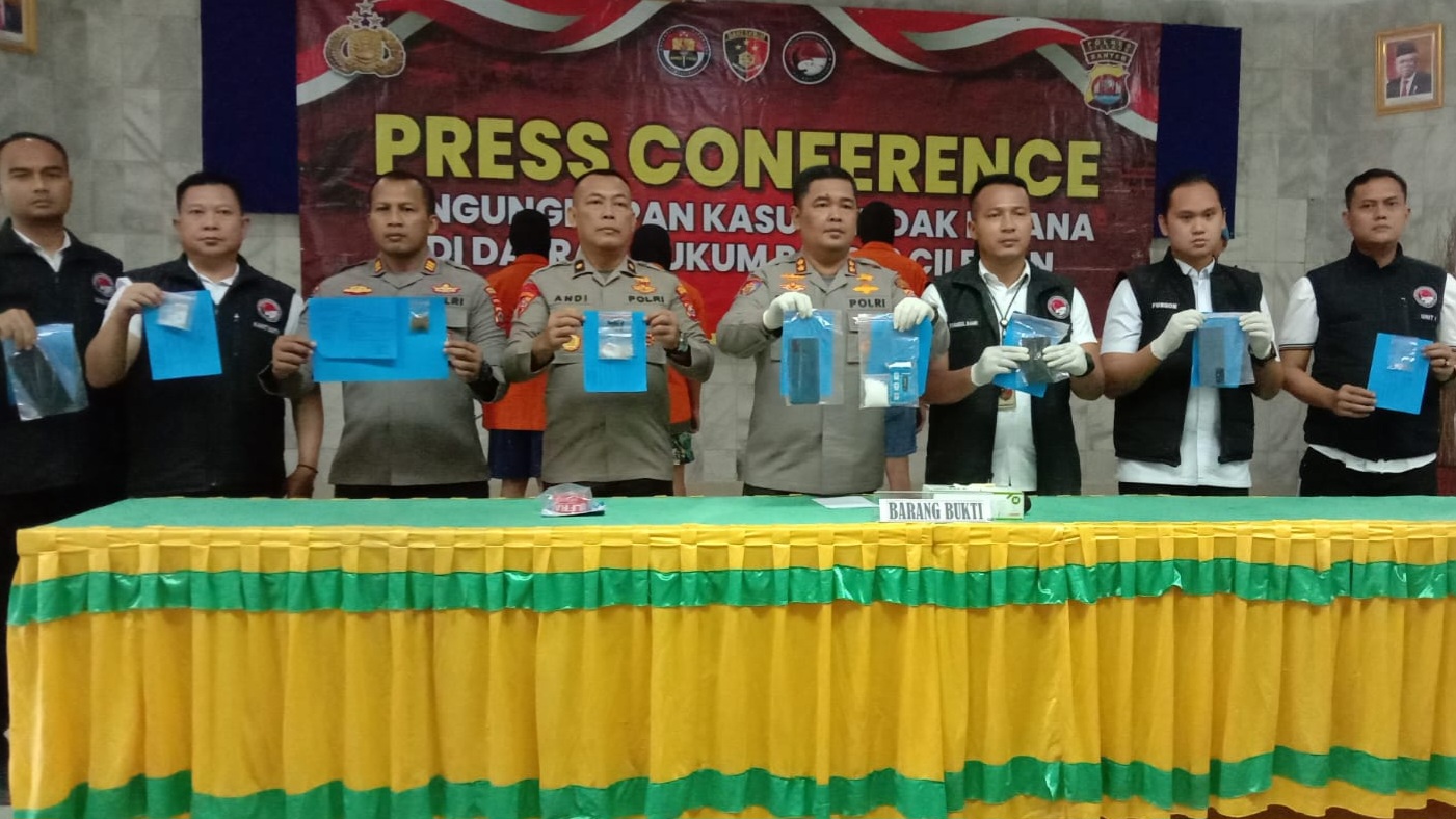 Press Conference Narkotika di Polres Cilegon