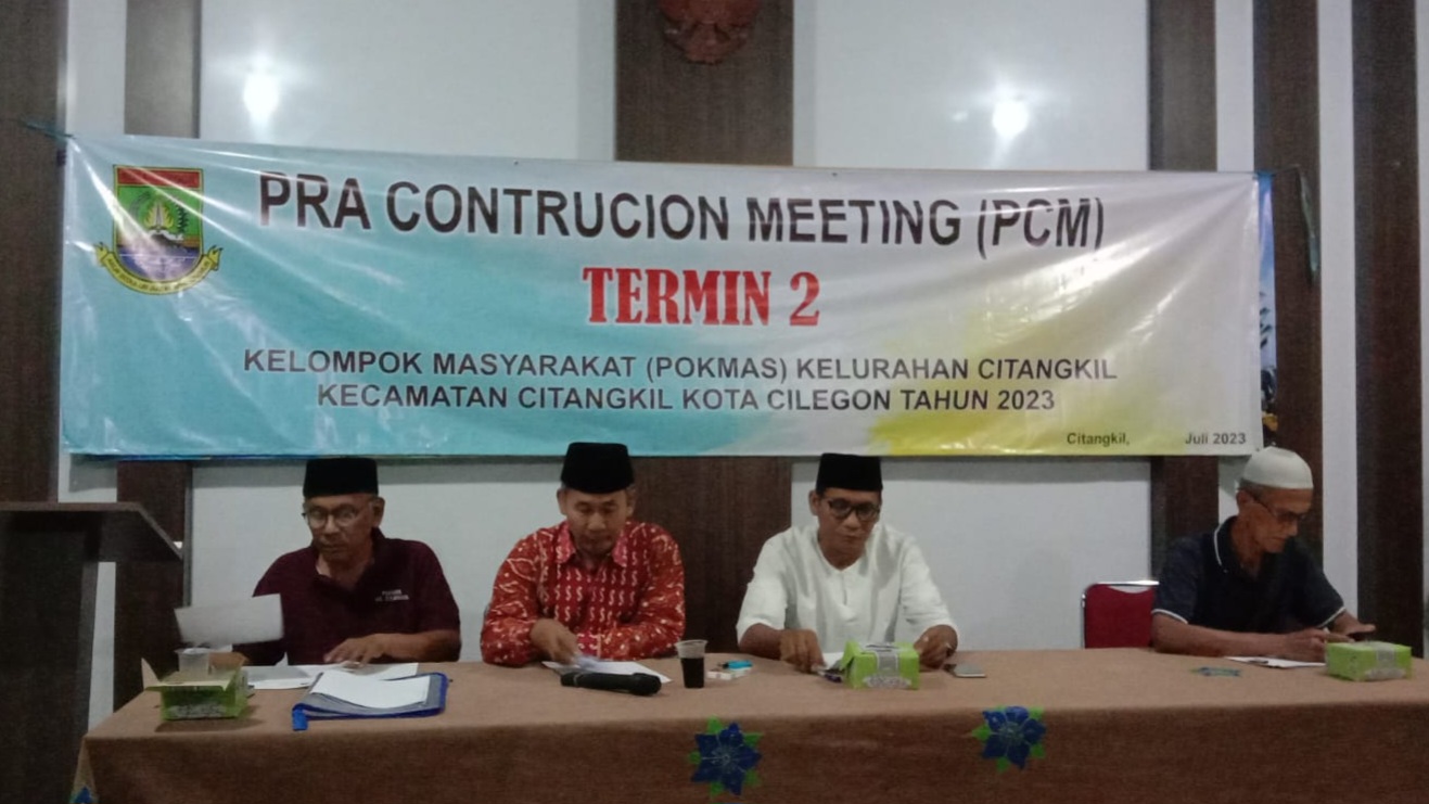 Rapat Sebelum Pelaksanaan termin 2 Pokmas Kelurahan Citangkil