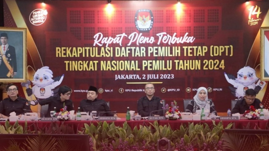 Rapat Pleno Terbuka KPU RI Penetapan DPT Nasional