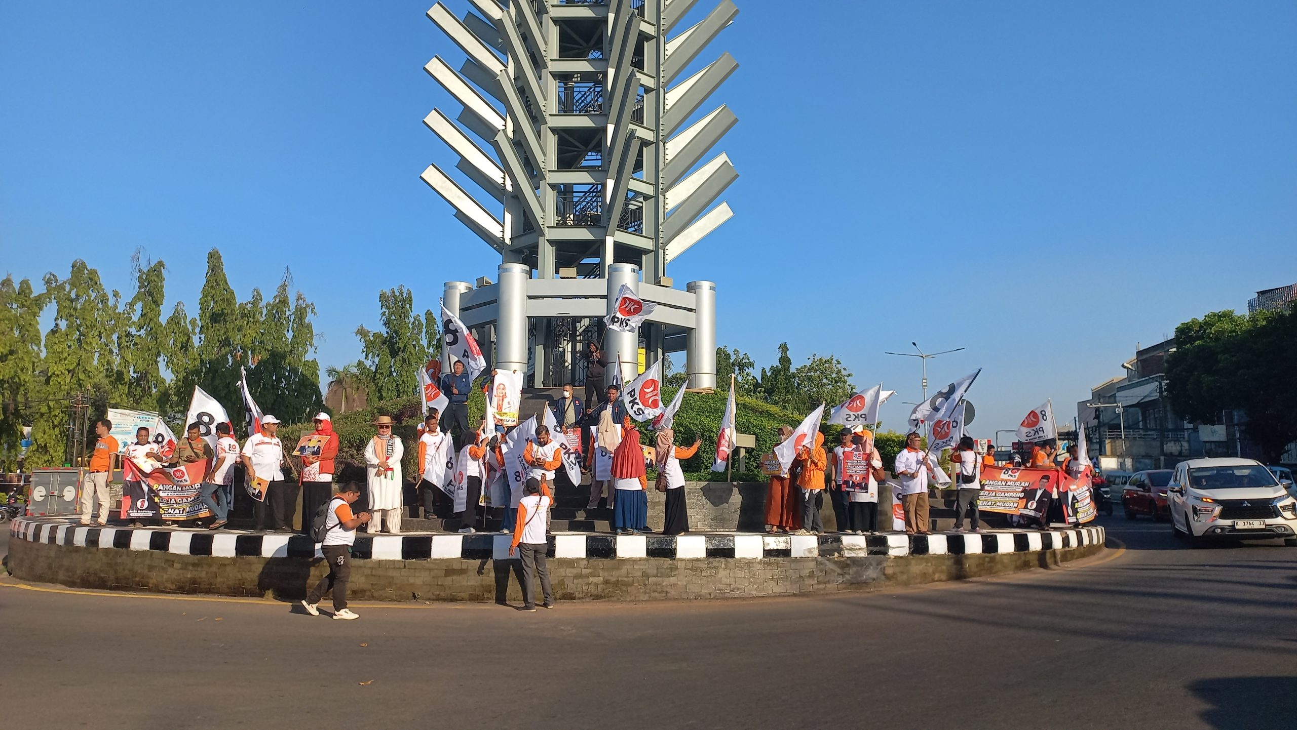 Aksi Flashmob PKS di Landmark Cilegon