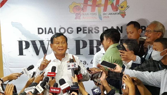 Hadiri Dialog Capres di PWI, Prabowo Bicara Kebebasan Pers dan Ekonomi Pancasila