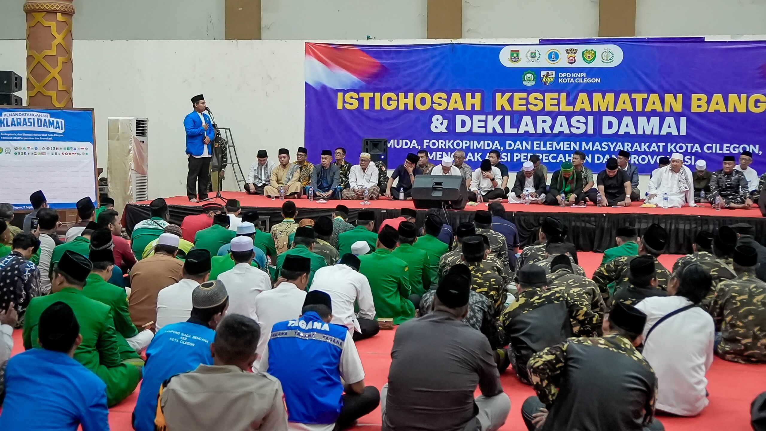 Gelar Istighosah dan Deklarasi Damai, Pemkot Cilegon dan KNPI ajak Elemen Masyarakat Bersatu Jaga Kondusifitas