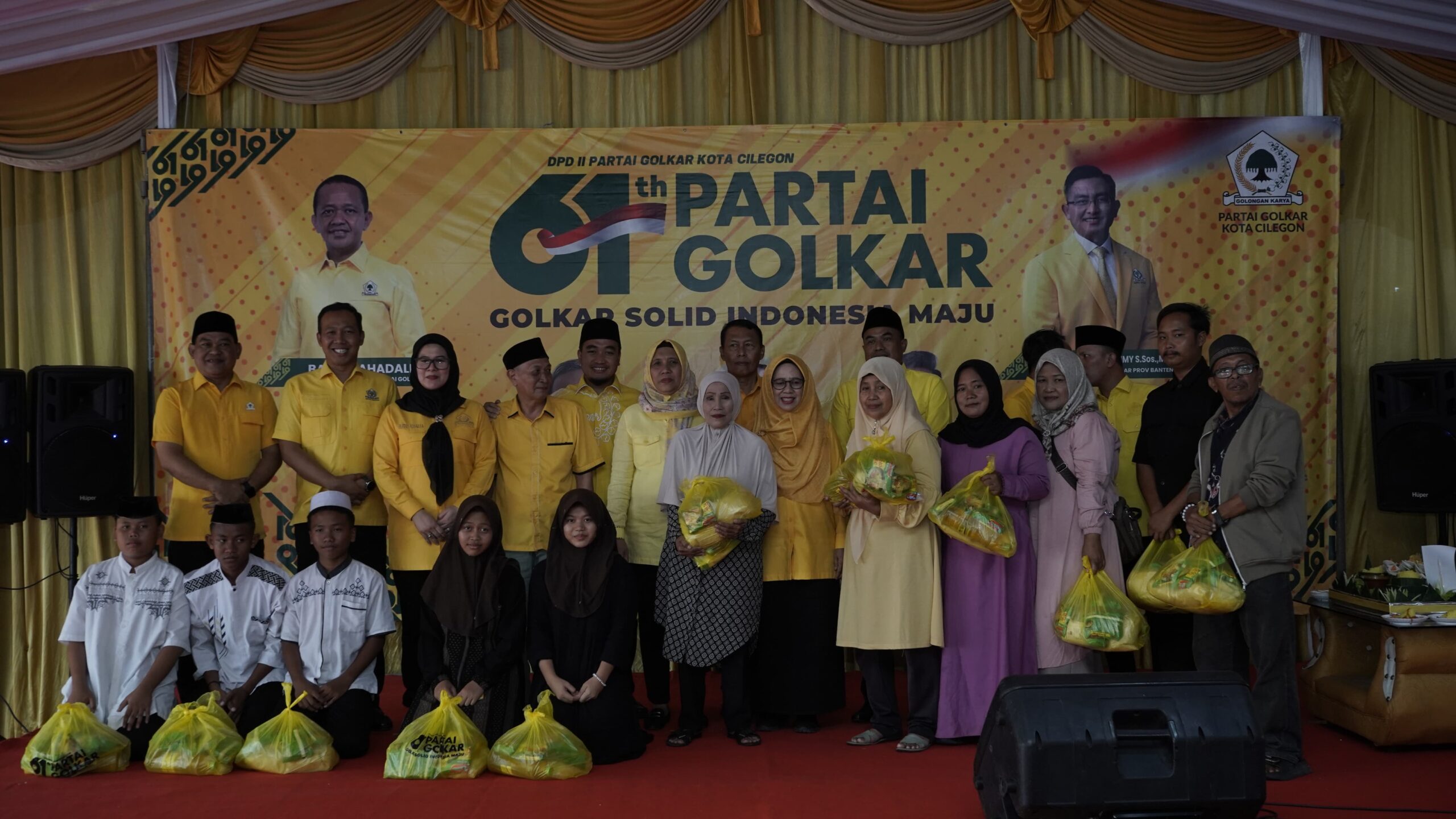 HUT ke 61 Tahun Partai Golkar di Kota Cilegon.