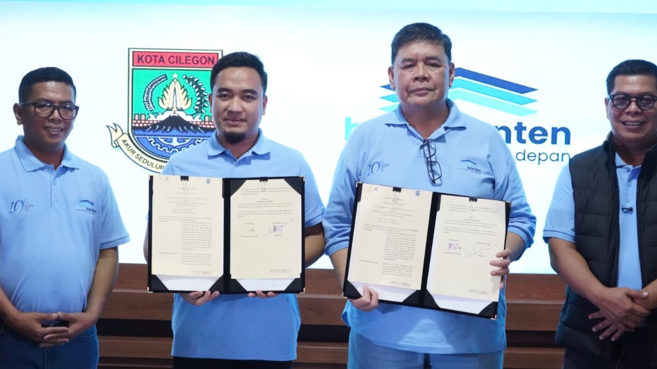 MoU antara Pemkot Cilegon dan Bank Banten untuk mendorong optimalisasi pengelolaan keuangan daerah.