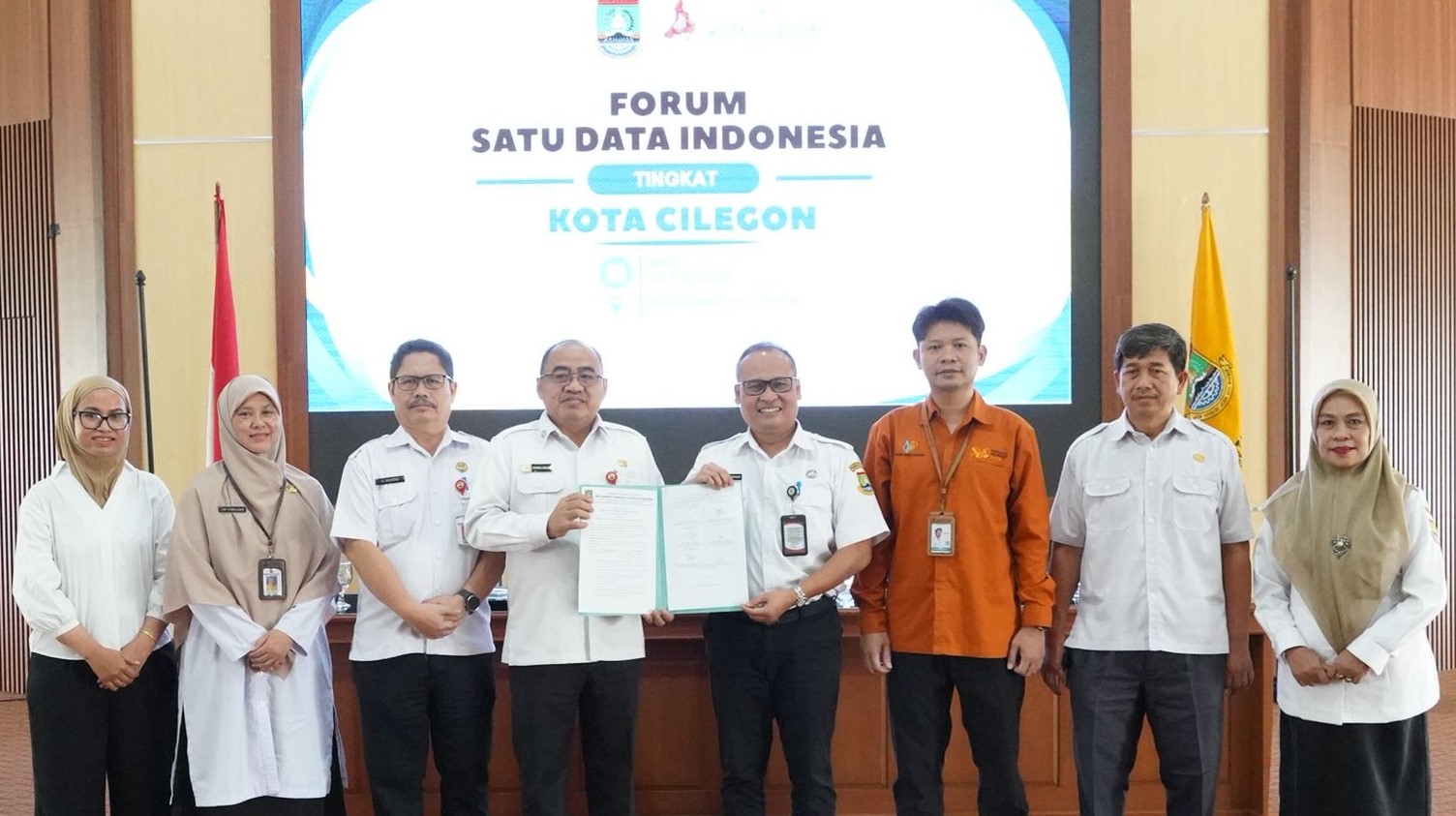 Kepala Diskominfo Kota Cilegon Agus Zulkarnain dalam Forum Satu Data Indonesia.