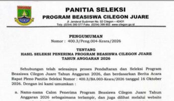 Pemkot Umumkan Penerima Beasiswa Cilegon Juare 2026